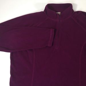 L.L. Bean Women's Purple Fleece 1/4 zip